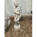 A pre-cast garden statue in the form of a lady, ci