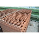 Twelve 195cm x 85cm approx. metal fencing panels