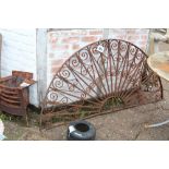 A decorative wrought iron arch, approx. 87cm