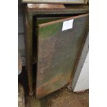 A small metal work bench cabinet