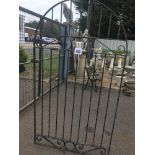 A wrought iron gate, approx. 102cm x 103cm, (6ft)