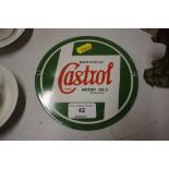 A modern small enamel Castrol Oil advertising plaq