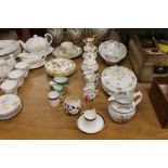 A quantity of various floral decorated china to in