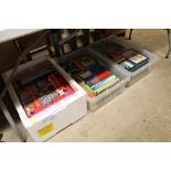 Three boxes of books