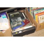A box of post-cards, photo albums and ephemera etc