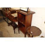 A mahogany two tier bookcase