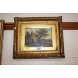 19th Century English school, small oil study of a