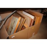 Two boxes containing various pictures and photographs to