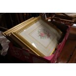 Four gilt framed botanical prints