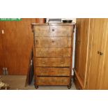 A 19th Century walnut side cupboard fitted three d