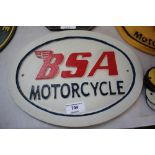 A reproduction BSA Motorcycle sign (98)