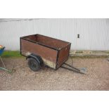 A single axle car trailer