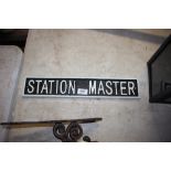 A reproduction sign "Station Master" (105)