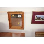 A pine framed oblong wall mirror