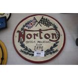 A reproduction Norton sign
