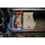 Two boxes of various hand tools