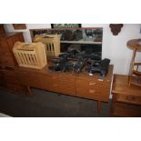 A mirrored back dressing table fitted six drawers