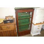 A mahogany glass fronted display cabinet, AF