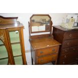 An oak dressing table fitted two drawers, AF