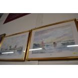 Michael Goymour, pair of watercolour landscape stu