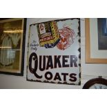 A Quaker Oats enamel sign (AF)