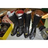 Two pairs of men's riding boots