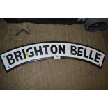 A reproduction cast iron sign 'Brighton Belle'