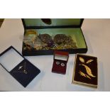 A box of costume jewellery