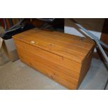 A modern pine storage box