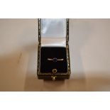 A 9ct gold sapphire set ring