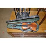 A violin and bow in carrying case