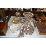 A quantity of various silver plated ware to includ