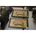 Two pre war Meccano accessory out fit sets