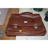 A gent's leather satchel