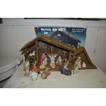 A Nativity set with original box