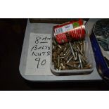 A small quantity of 8mm bolts and nuts