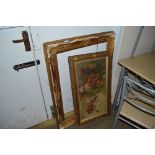 A gilt picture frame, AF; together with a gilt fra