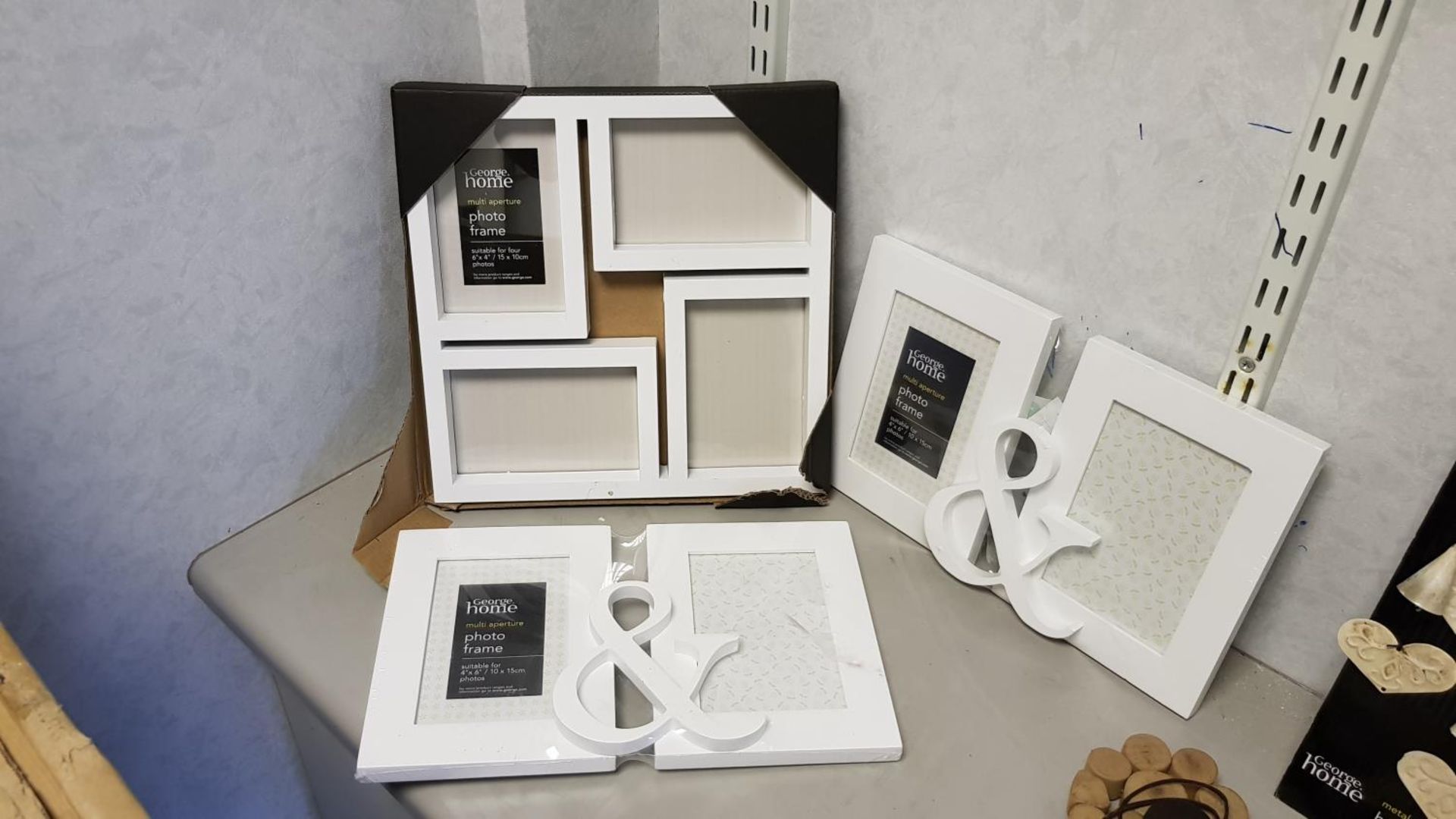 (3x) Wooden white photo frame set