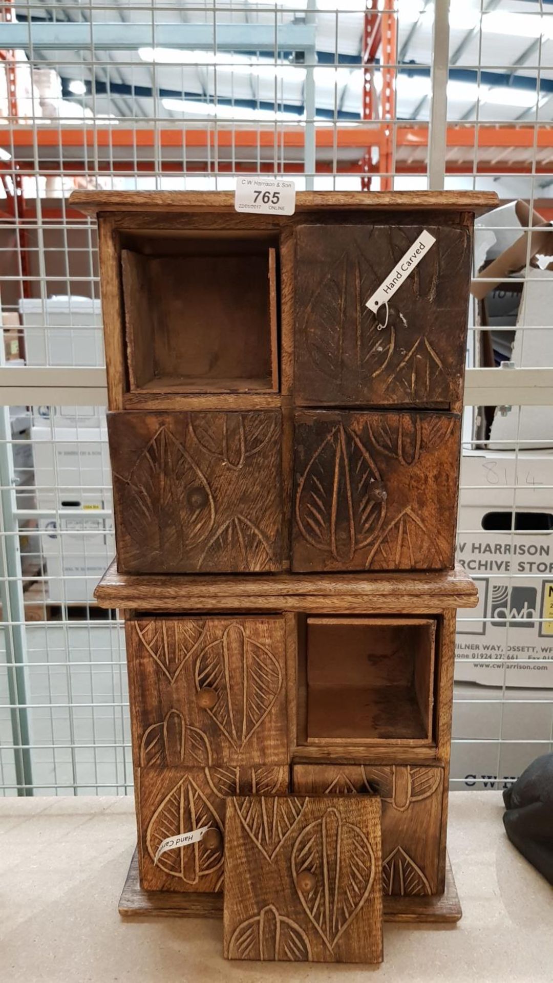 (2x) wooden storage units (as seen)