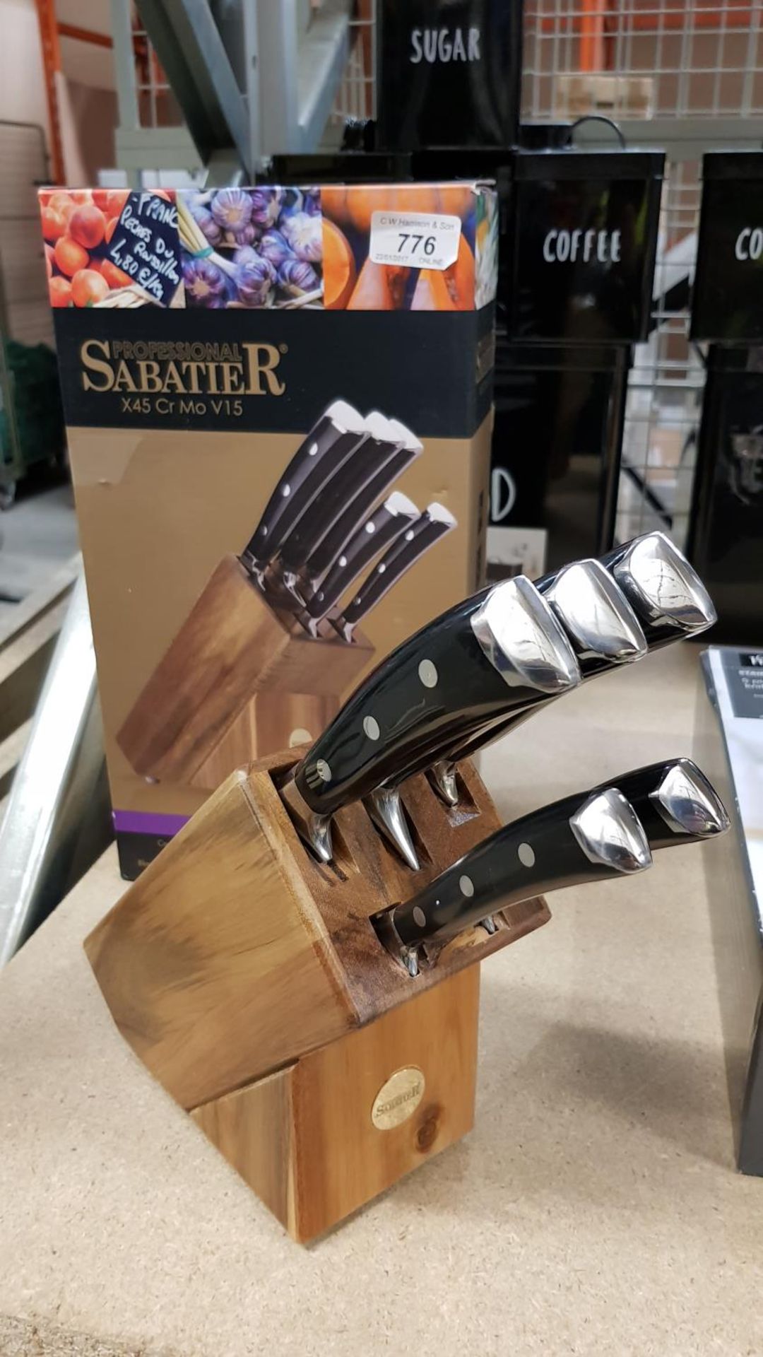 5 Piece Wooden Knife Block Set