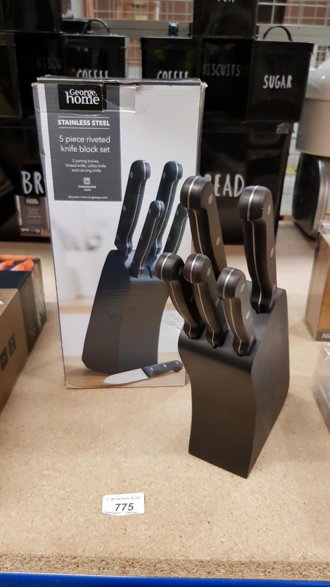 5 Piece Riveted Knife Block Set