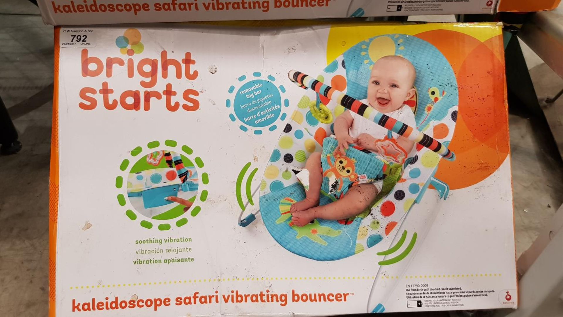 Bright Starts Kaleidoscope Safari Vibrating Bouncer (boxed/unchecked)