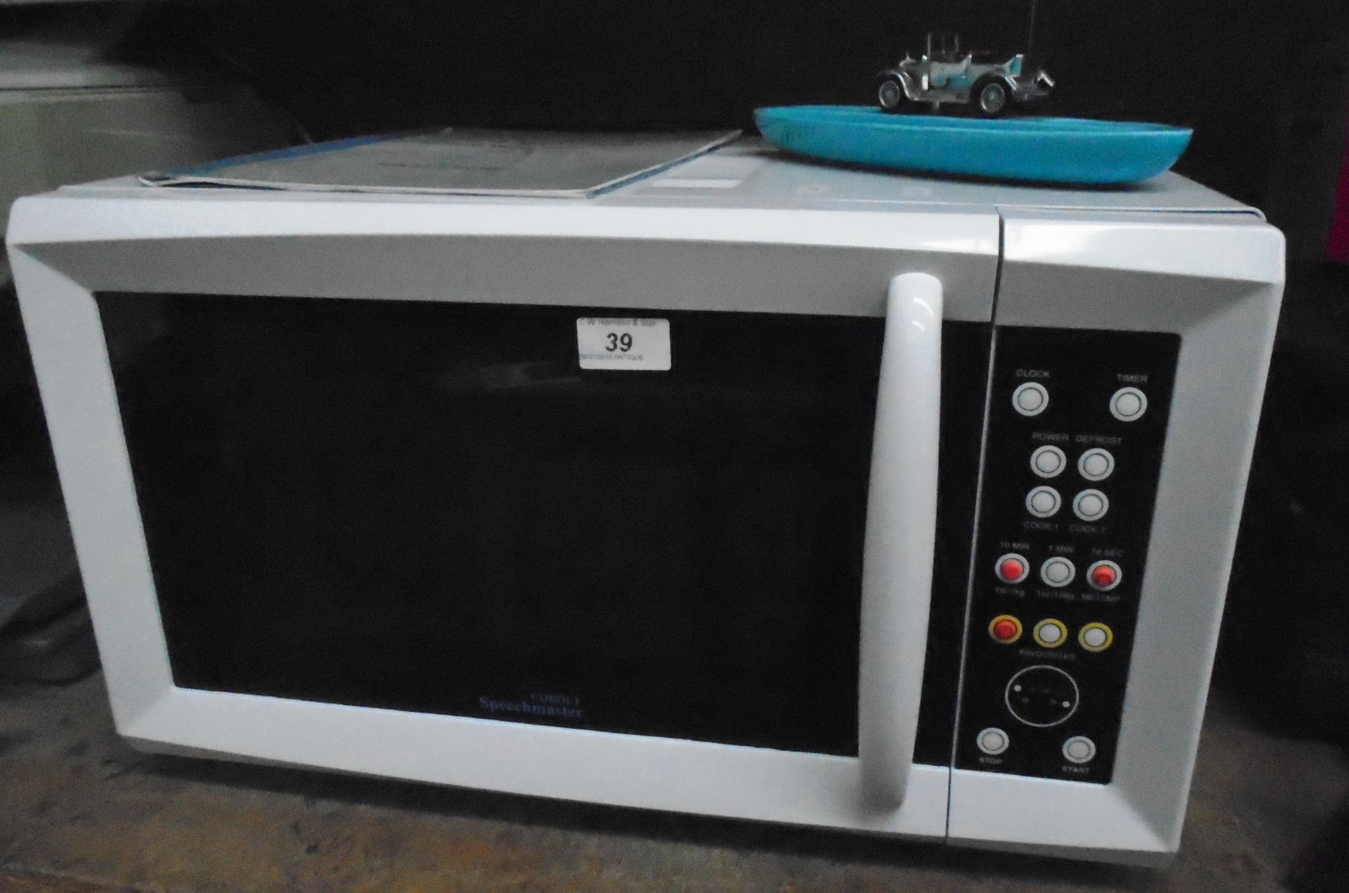 A Cobolt Speechmaster MK5 talking microwave oven complete with manual