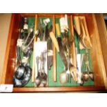 Small quantity of plated and other cutlery including some commemorative teaspoons and other