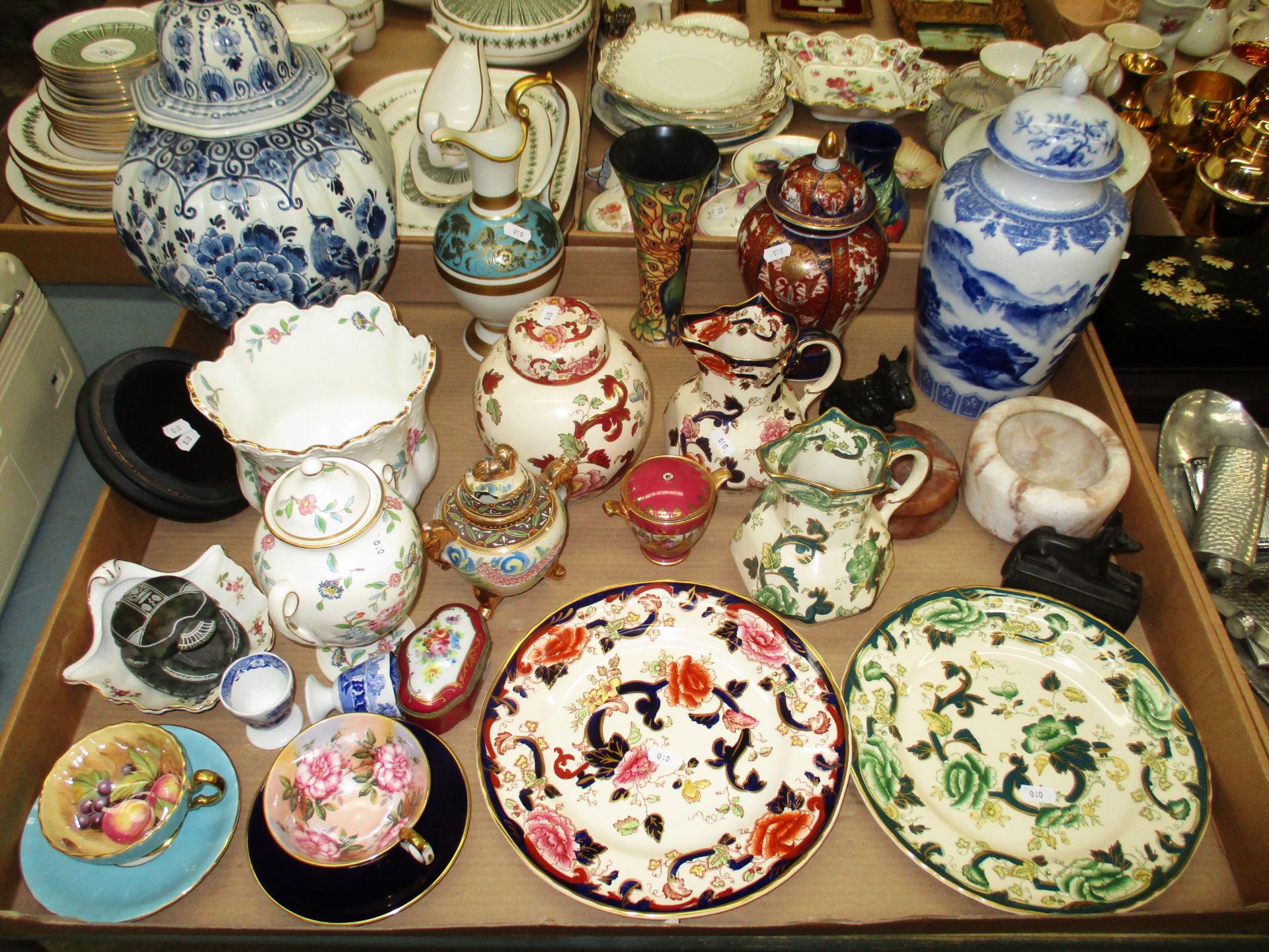 A quantity of assorted ceramics and pottery including five pieces of Masons ironstone in