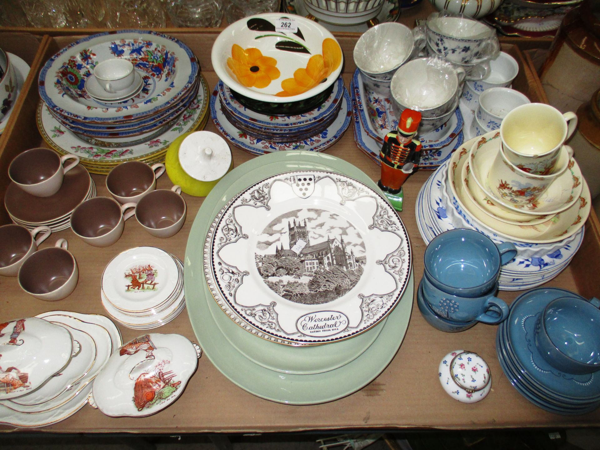 12 x piece Poole tea set, a quantity of nursery rhyme plates,