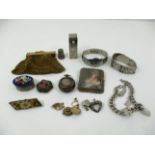 An assortment of items - micro mosaic trinket box, micro mosaic brooch,