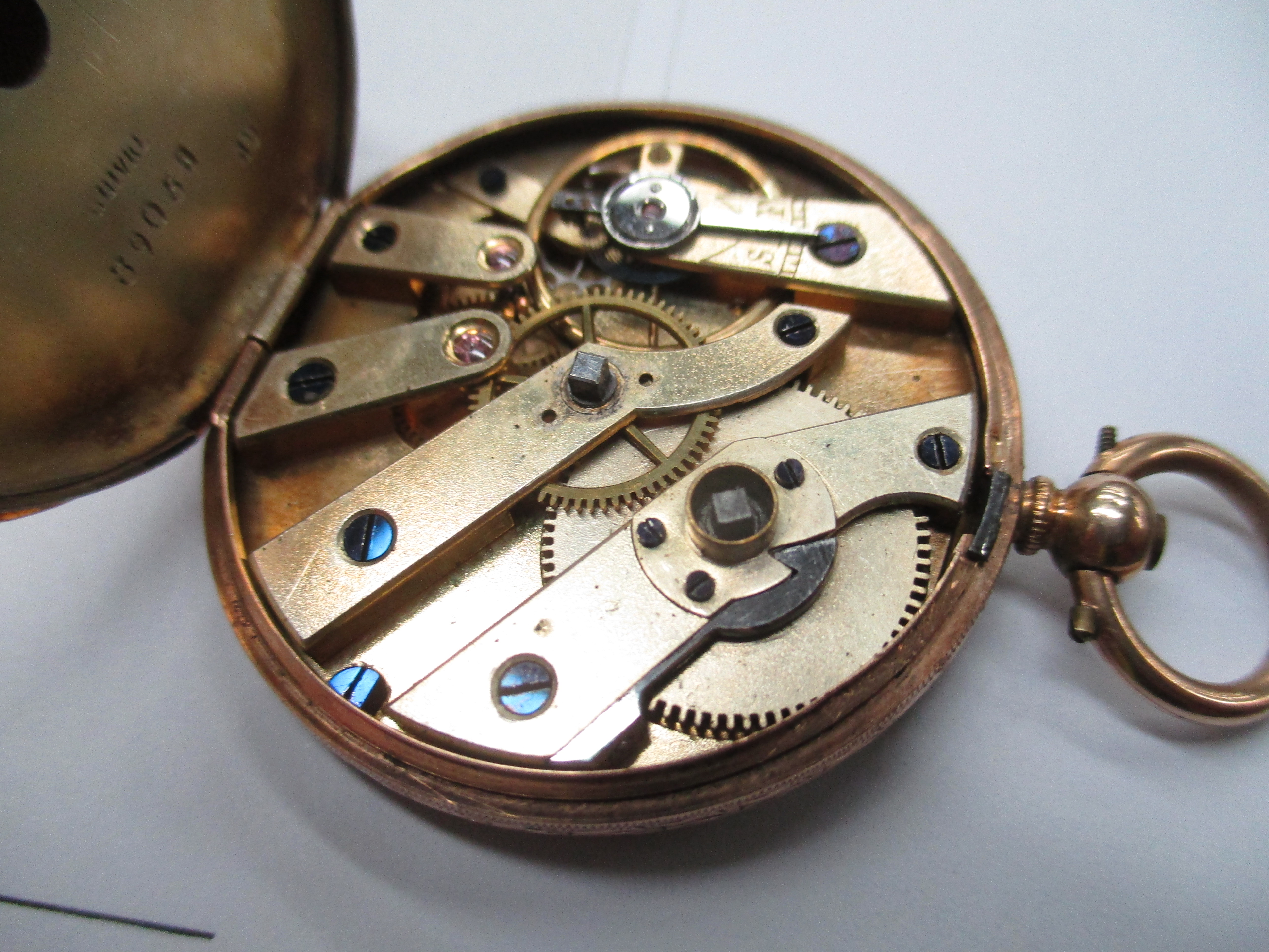 A 14ct gold cased pocket watch Further Information White metal cover on movement. - Image 2 of 7
