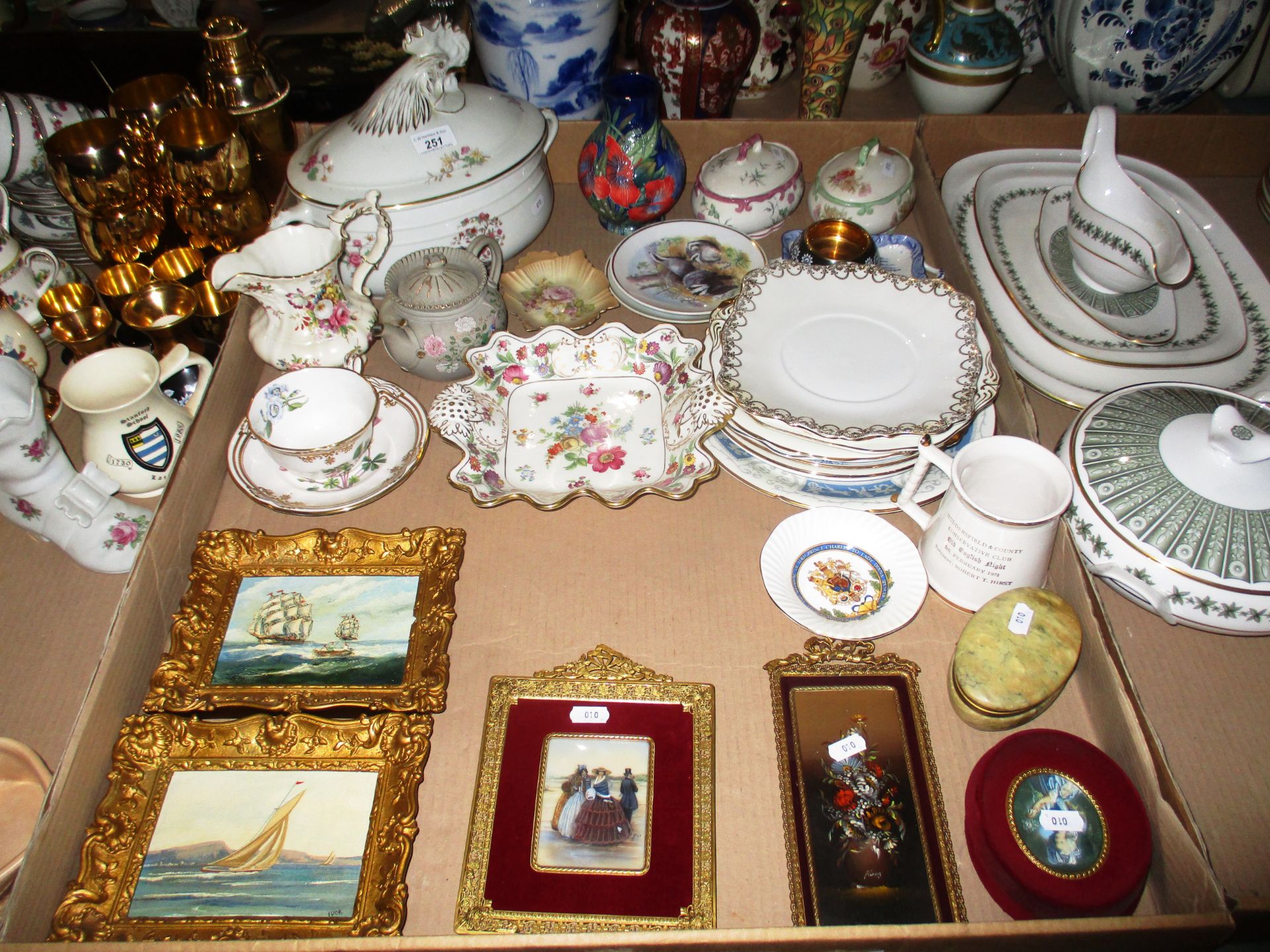 A quantity of assorted ceramics/china including plates, vase, commemorative ware,