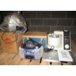 Philips DVD player and remote, Philips Hostess food mixer and attachments,